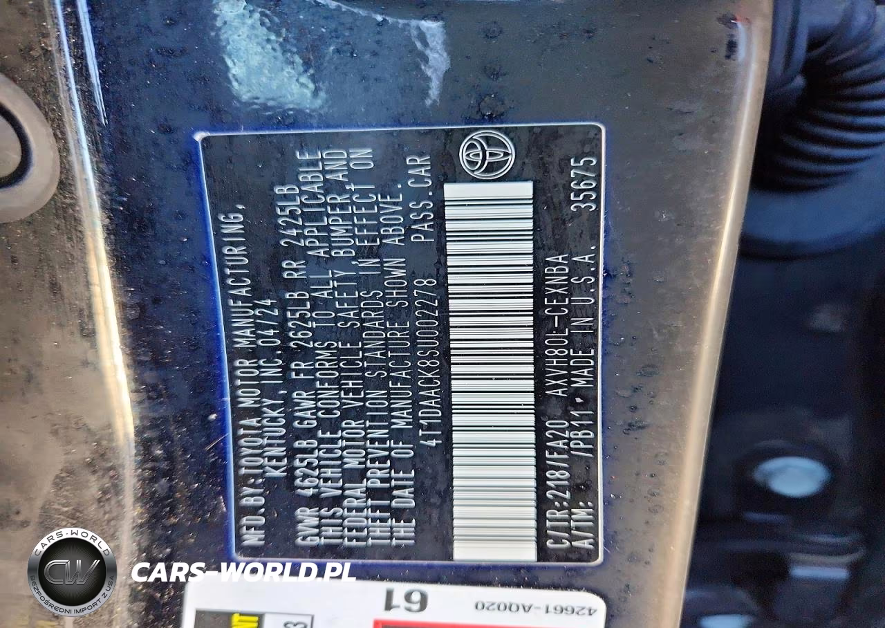 2025 Toyota Camry Le VIN:4T1DAACK8SU002278 - 12