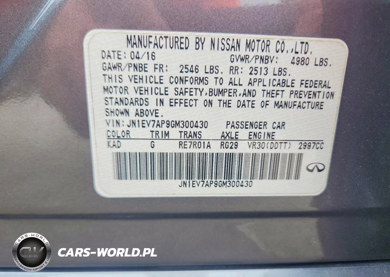 2016 Infiniti Q50 Sport VIN:JN1EV7AP9GM300430 - 13