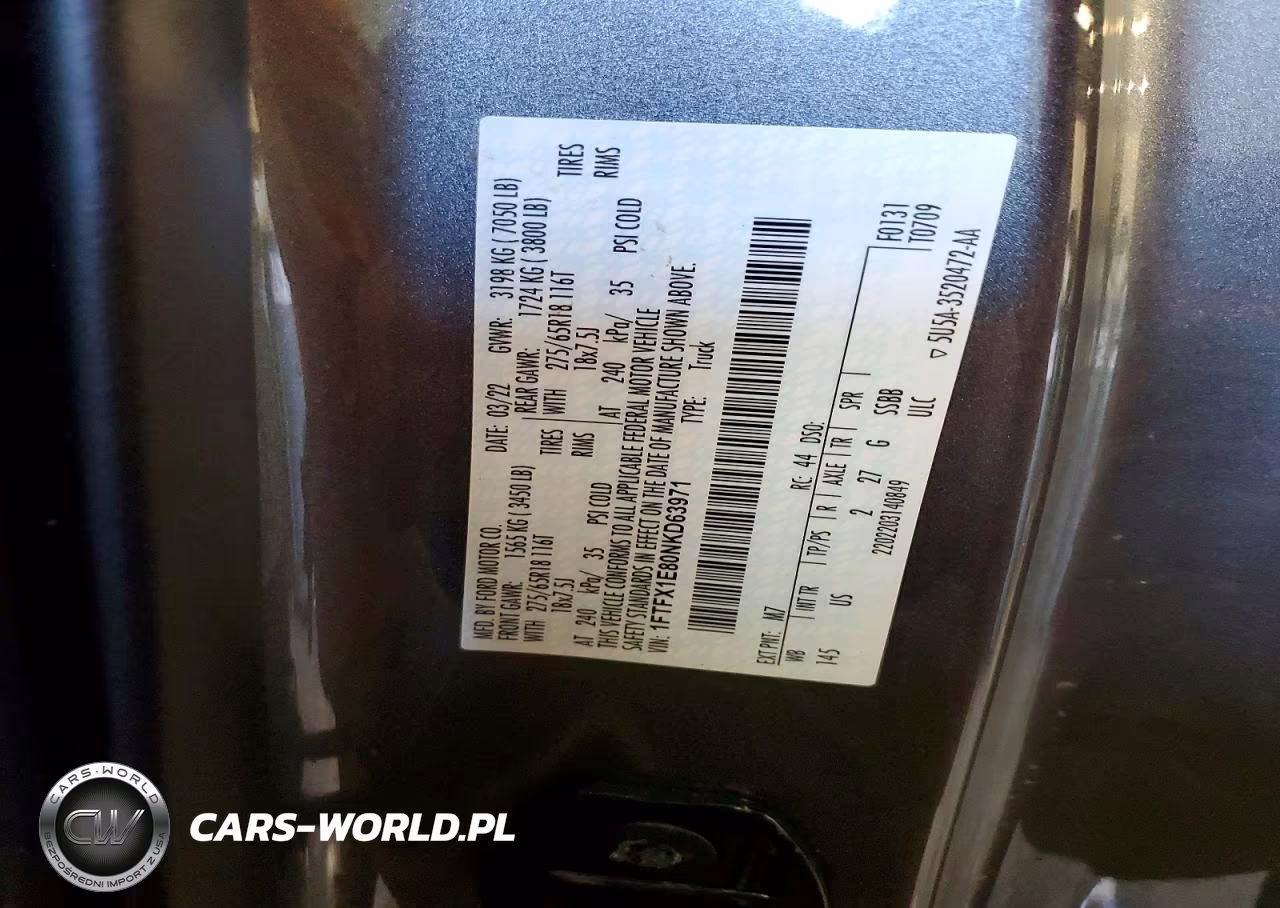 2022 Ford F150 Super Cab VIN:1FTFX1E80NKD63971 - 12