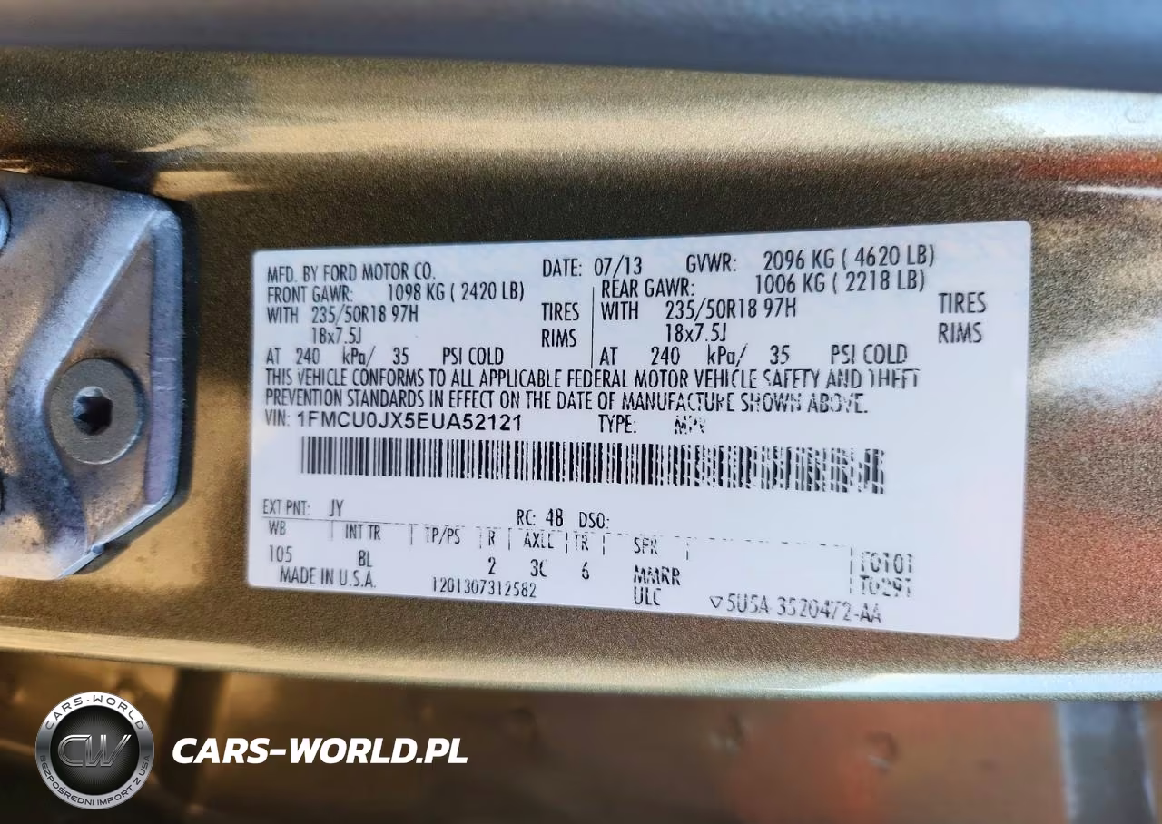 2014 Ford Escape Titanium VIN:1FMCU0JX5EUA52121 - 12