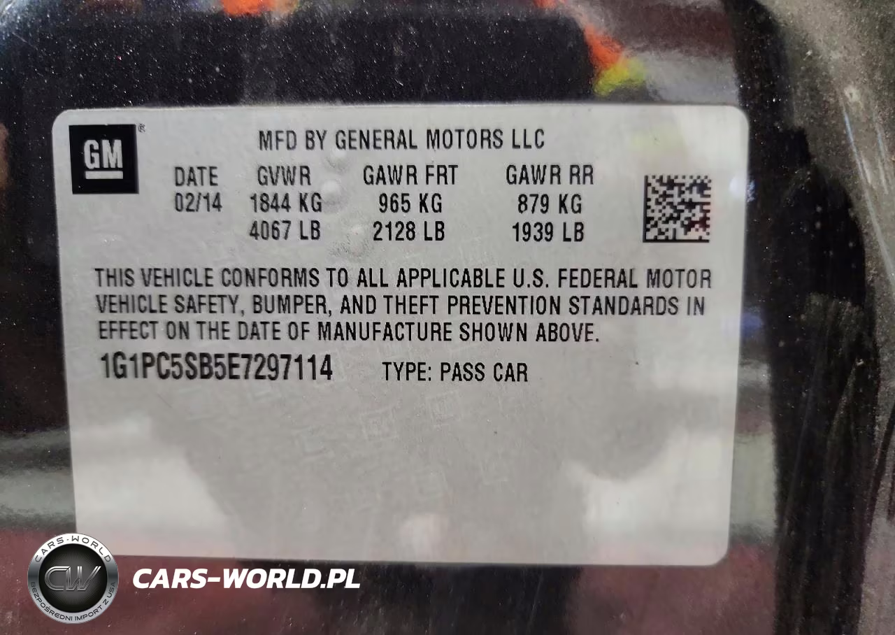 2014 Chevrolet Cruze Lt VIN:1G1PC5SB5E7297114 - 12