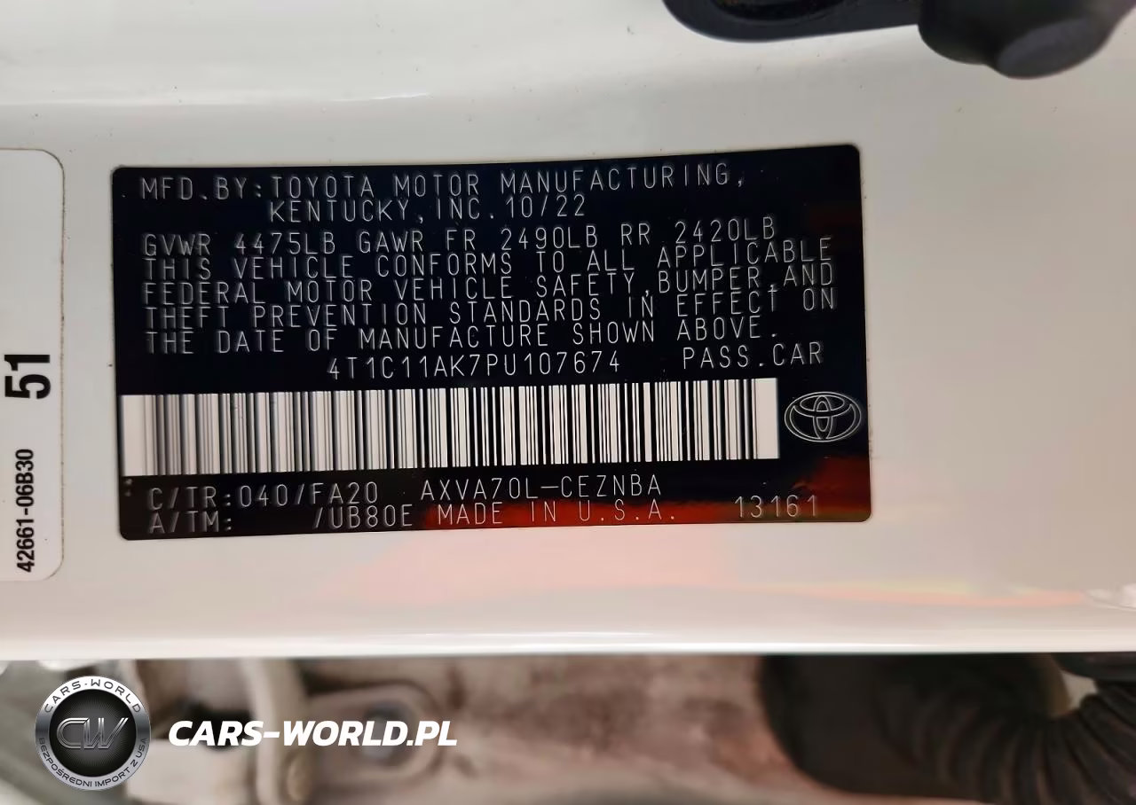 2023 Toyota Camry Le VIN:4T1C11AK7PU107674 - 12