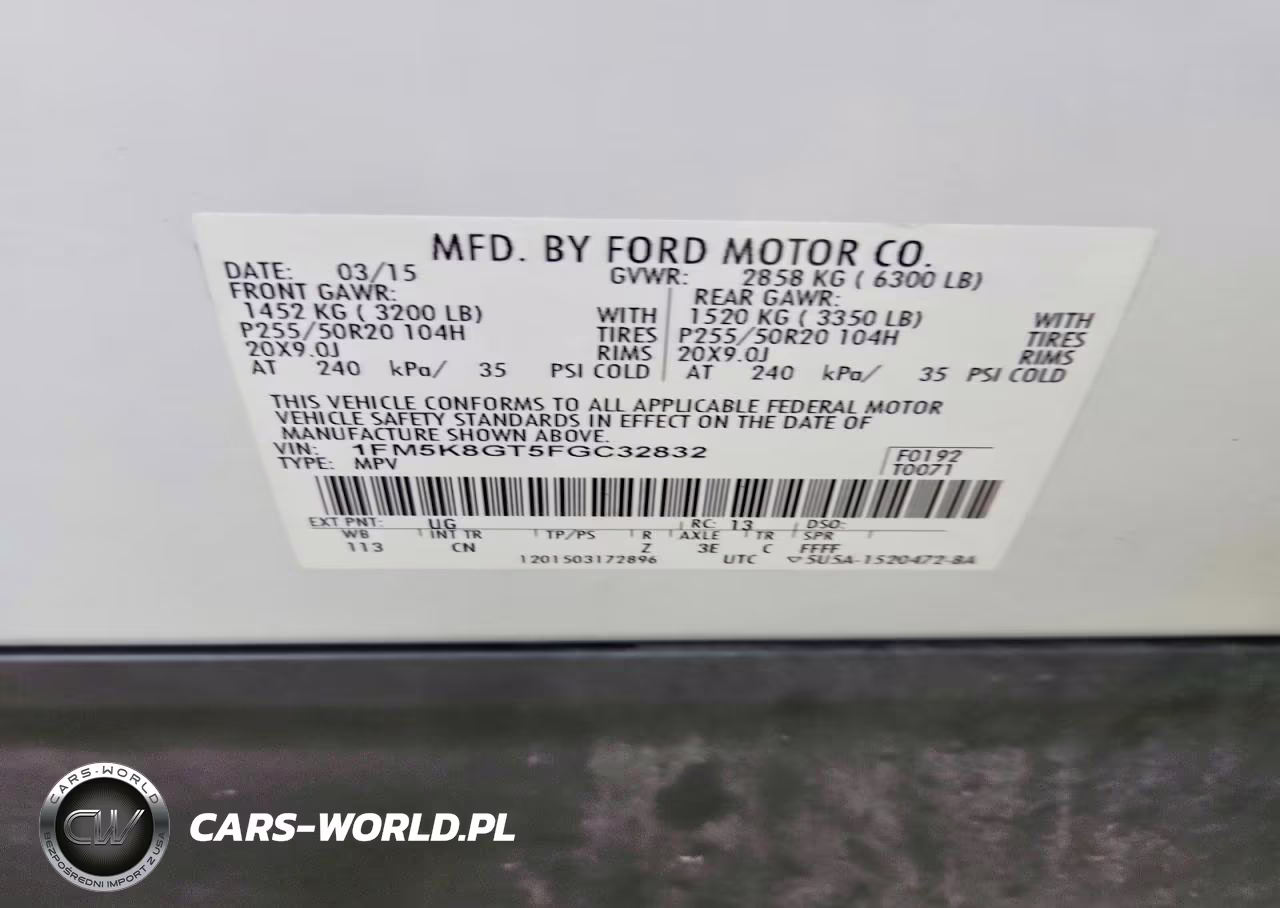2015 Ford Explorer Sport VIN:1FM5K8GT5FGC32832 - 13