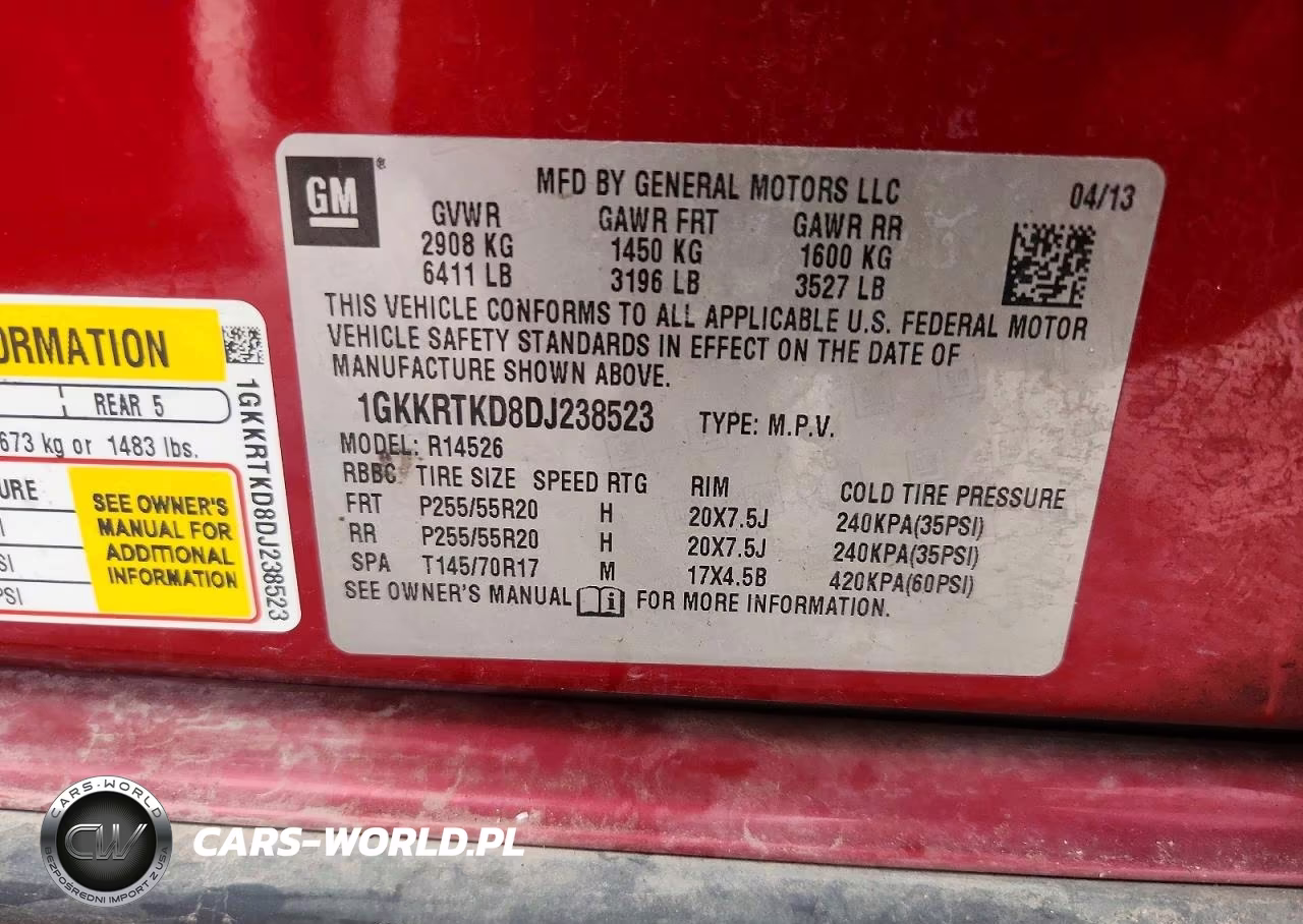 2013 GMC Acadia Denali VIN:1GKKRTKD8DJ238523 - 13