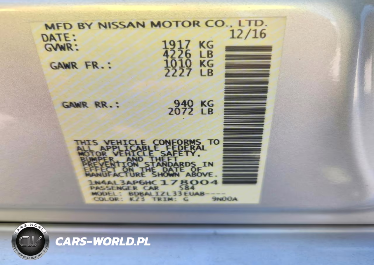 2017 Nissan Altima 2.5 Sv VIN:1N4AL3AP6HC178004 - 12