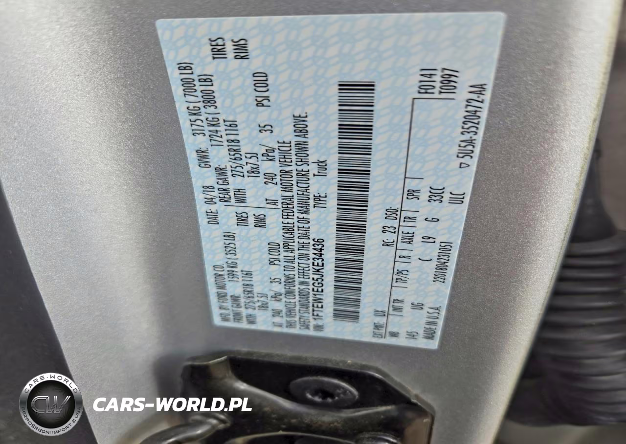 2018 Ford F150 Supercrew VIN:1FTEW1EG5JKE34436 - 12