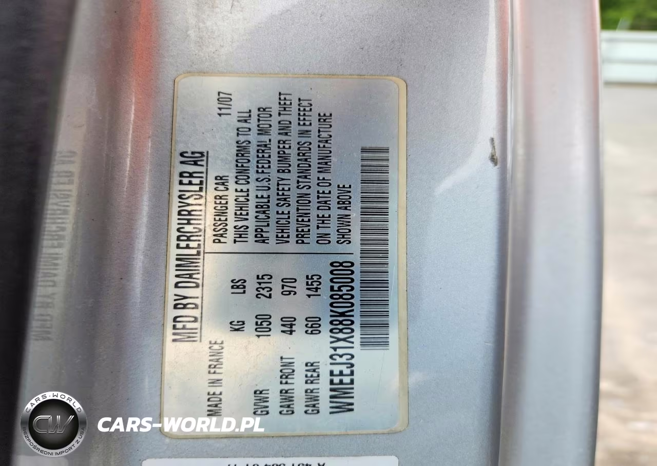 2008 Smart Fortwo Pure VIN:WMEEJ31X88K085008 - 13