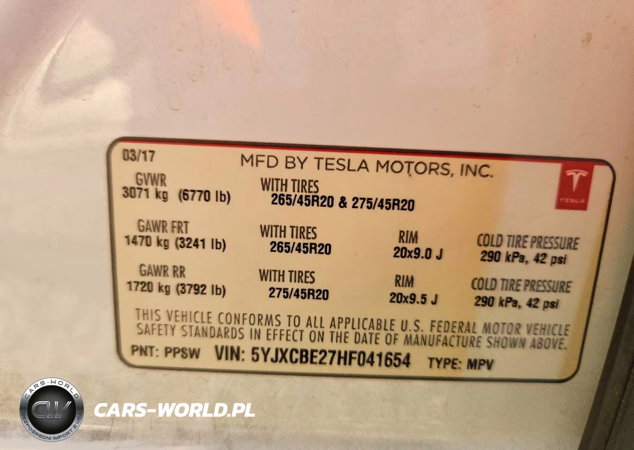 2017 Tesla Model X VIN:5YJXCBE27HF041654 - 13
