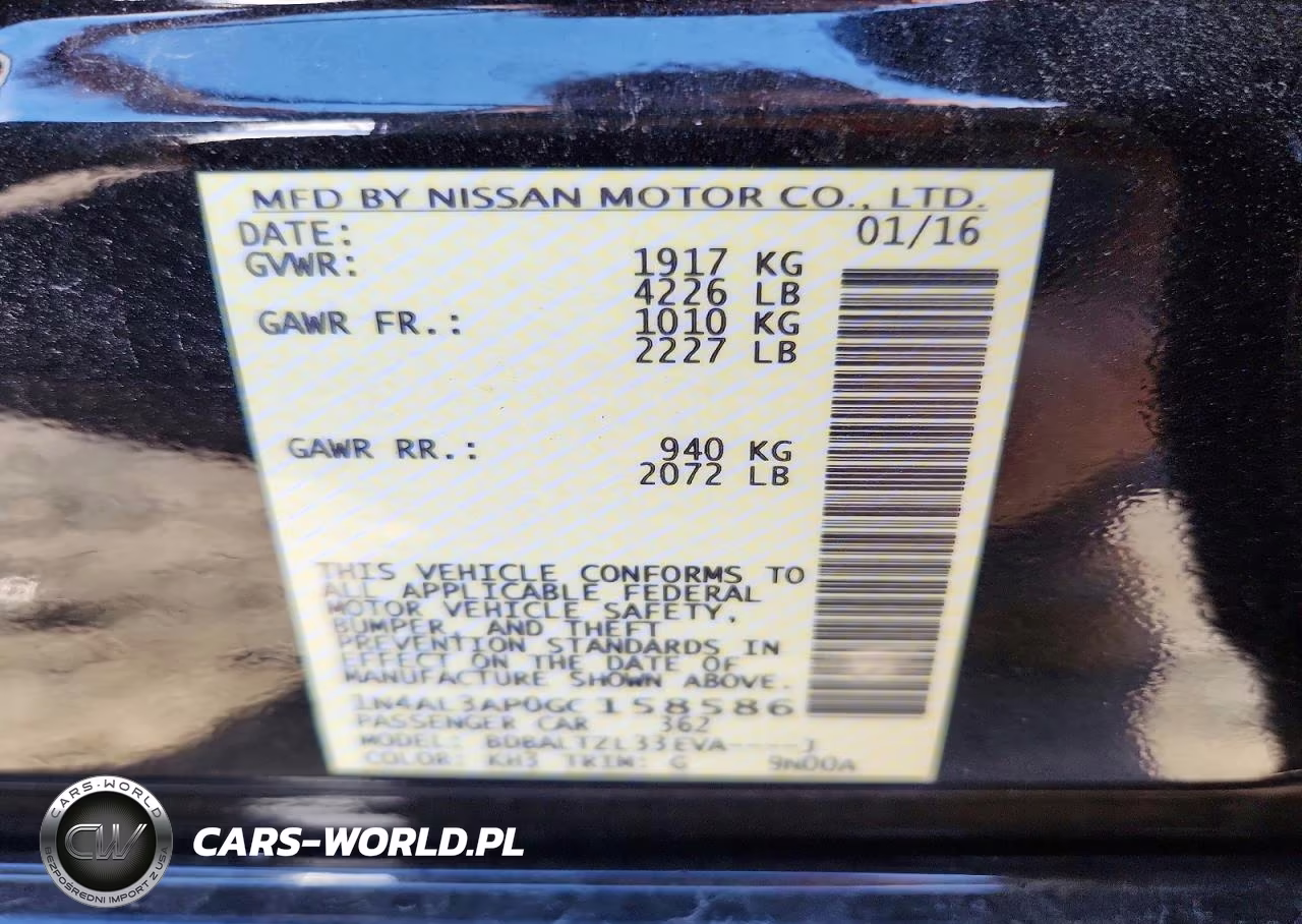 2016 Nissan Altima 2.5 Sl VIN:1N4AL3AP0GC158586 - 12
