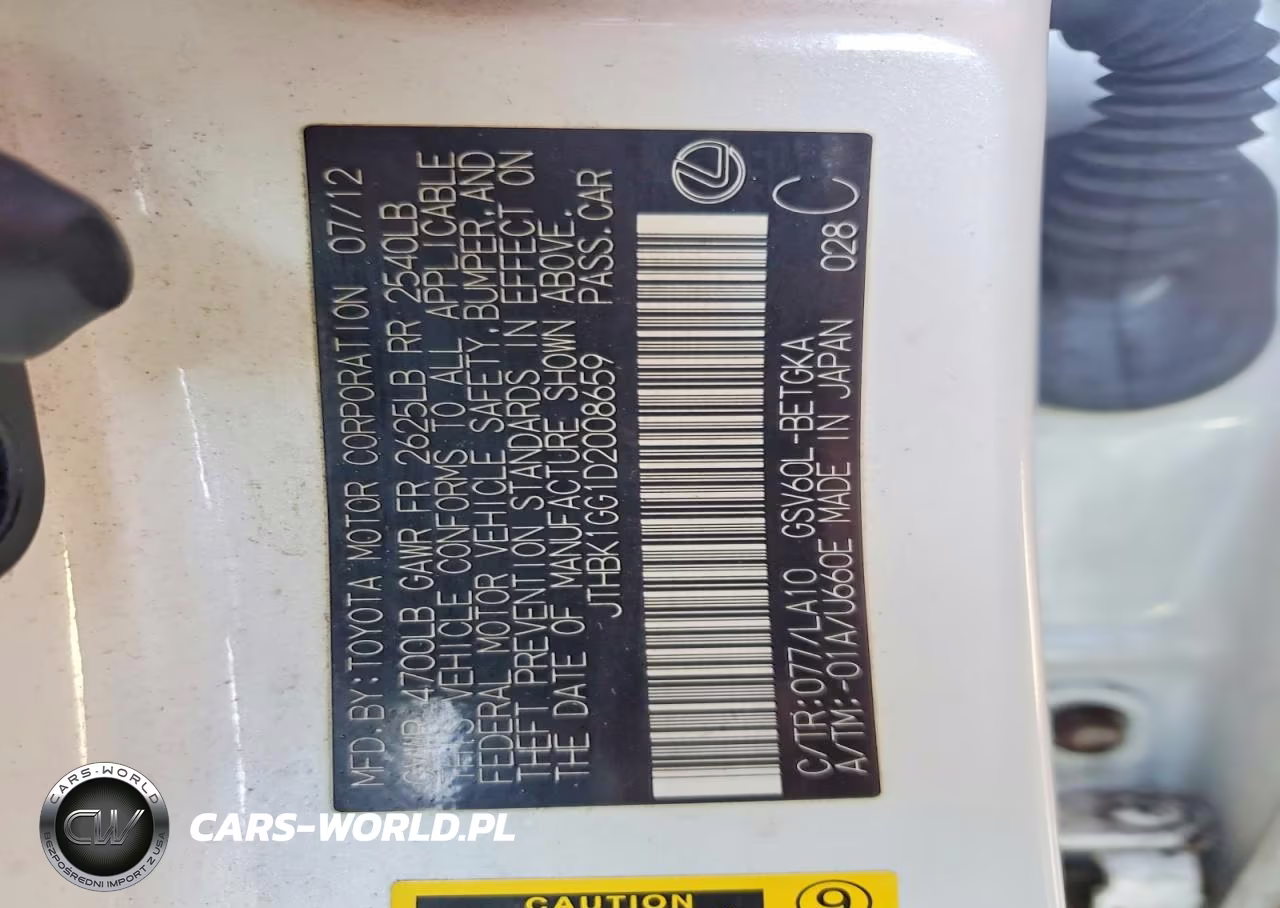 2013 Lexus Es 350 VIN:JTHBK1GG1D2008659 - 12