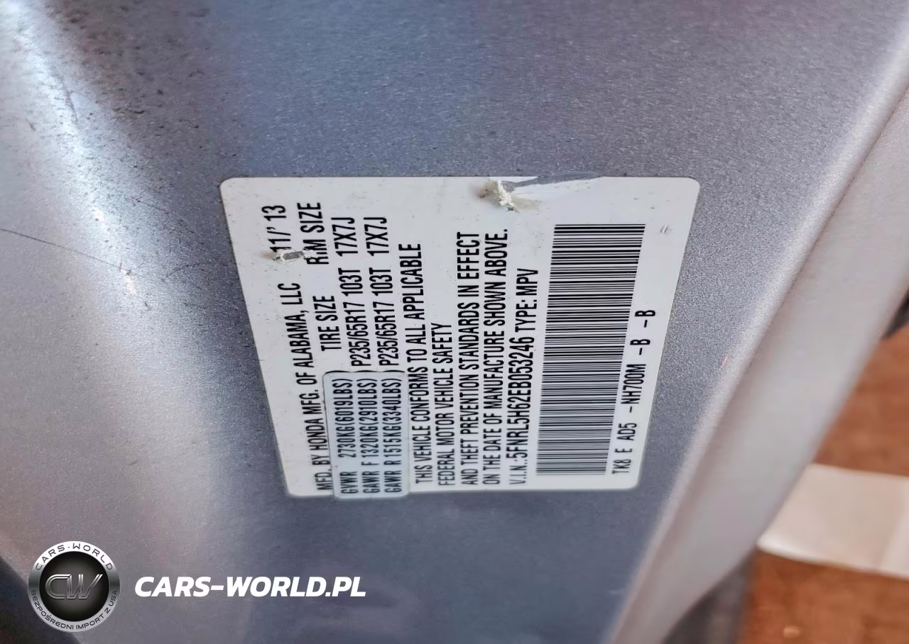 2014 Honda Odyssey Exl VIN:5FNRL5H62EB053246 - 12