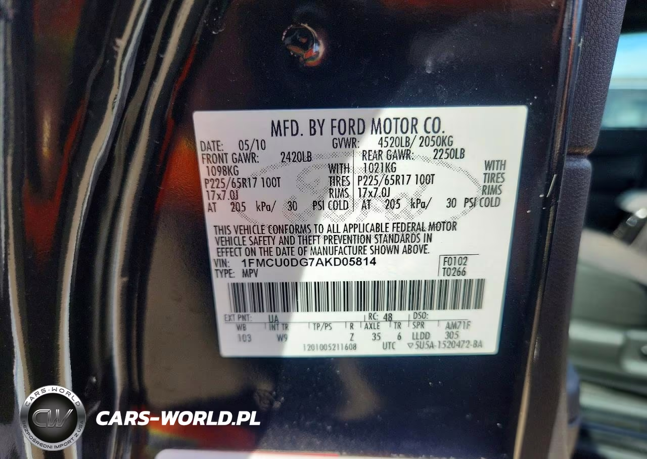 2010 Ford Escape VIN:1FMCU0DG7AKD05814 - 12