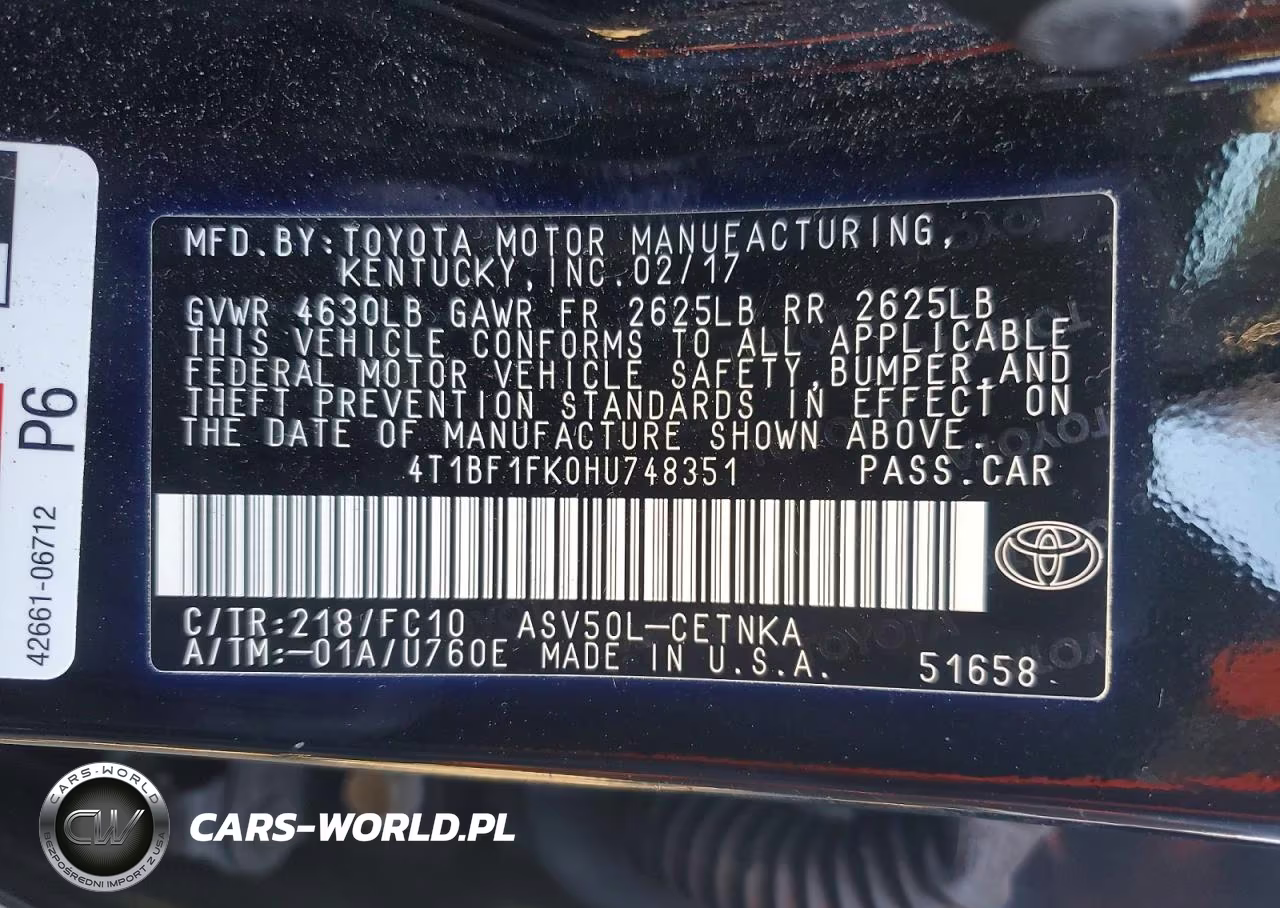 2017 Toyota Camry Le VIN:4T1BF1FK0HU748351 - 12