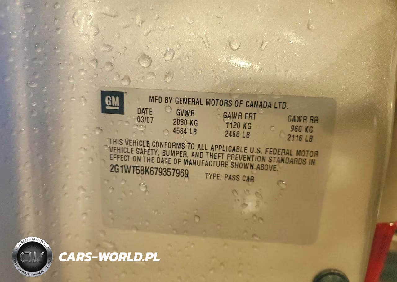 2007 Chevrolet Impala Lt VIN:2G1WT58K679357969 - 12