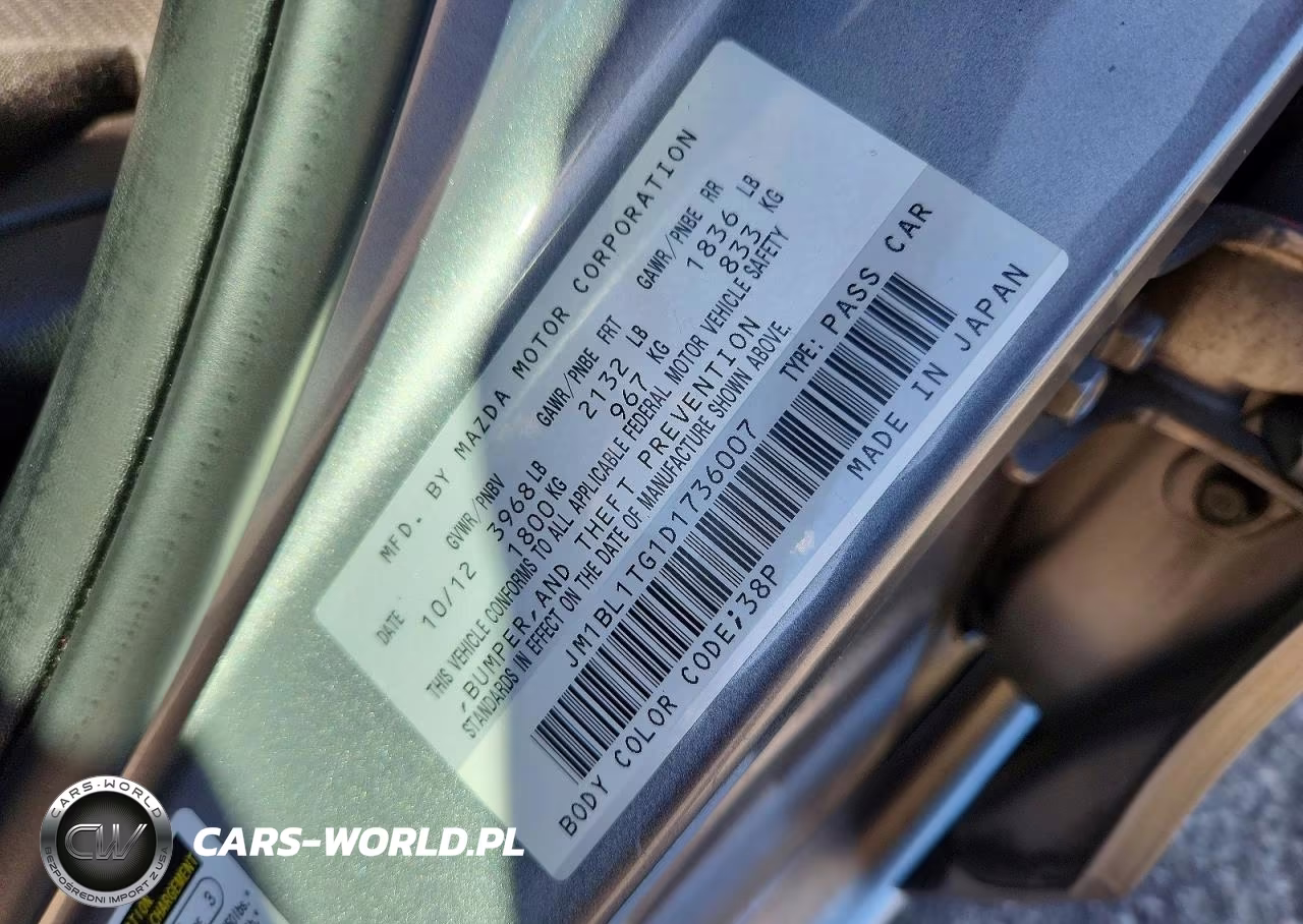 2013 Mazda 3 I VIN:JM1BL1TG1D1736007 - 12