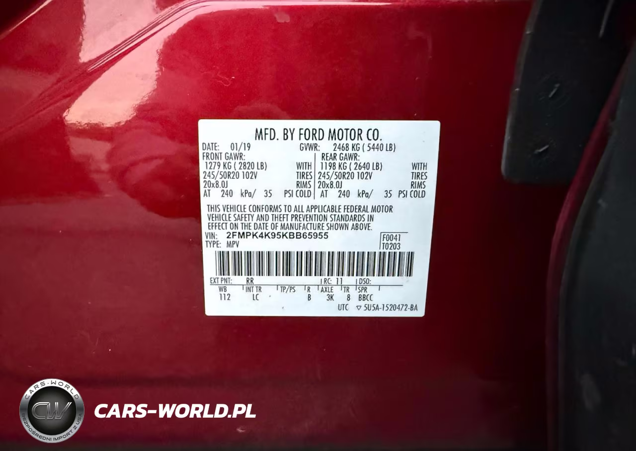 2019 Ford Edge Titanium VIN:2FMPK4K95KBB65955 - 10