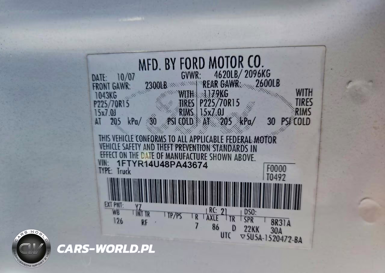 2008 Ford Ranger Super Cab VIN:1FTYR14U48PA43674 - 12