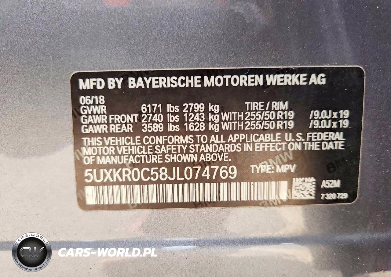 2018 BMW X5 xDrive35I VIN:5UXKR0C58JL074769 - 13