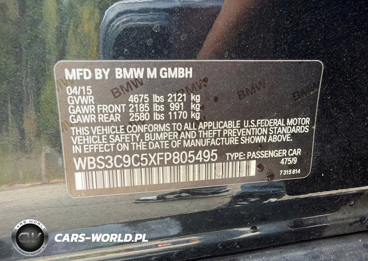 2015 BMW M3 VIN:WBS3C9C5XFP805495 - 10