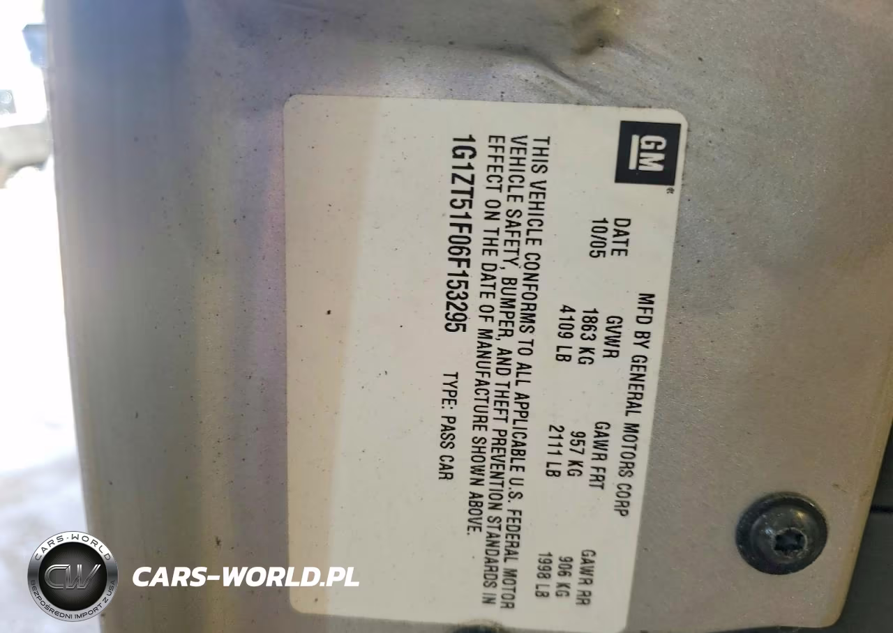 2006 Chevrolet Malibu Lt VIN:1G1ZT51F06F153295 - 12