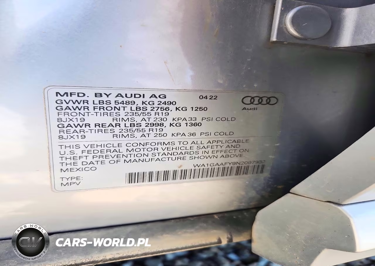 2022 Audi Q5 Premium 45 VIN:WA1GAAFY9N2097932 - 13