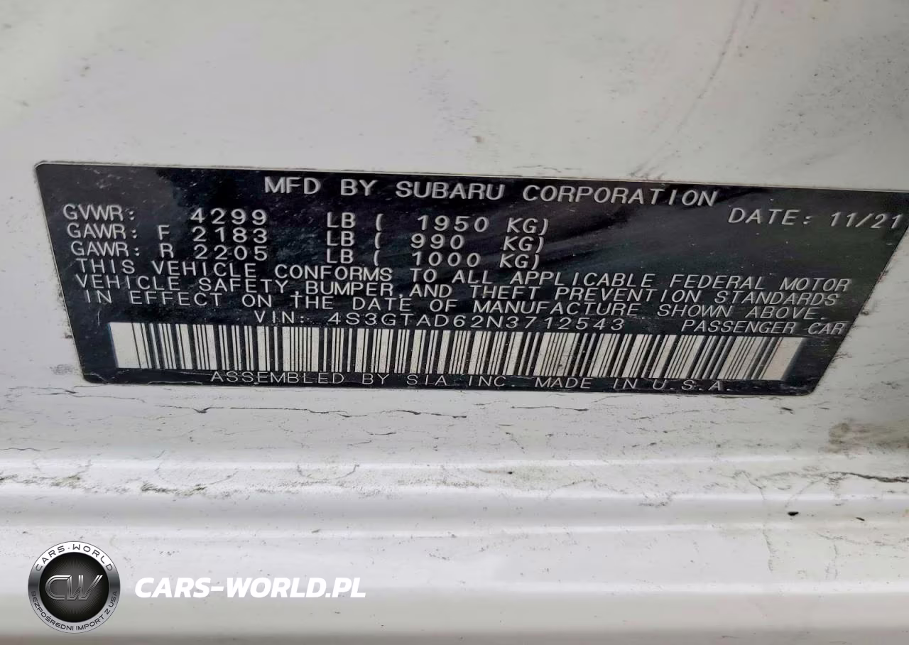 2022 Subaru Impreza Premium VIN:4S3GTAD62N3712543 - 13