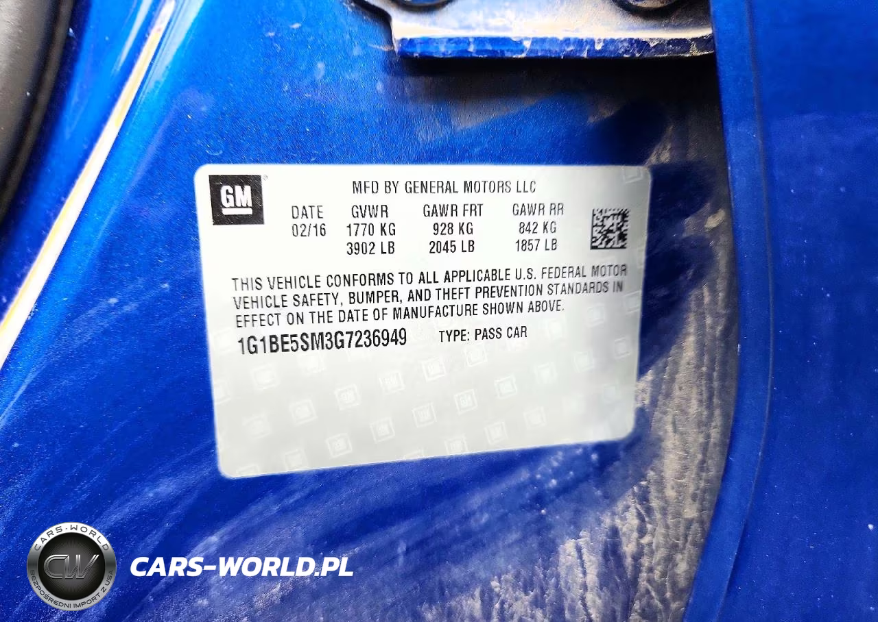 2016 Chevrolet Cruze Lt VIN:1G1BE5SM3G7236949 - 12