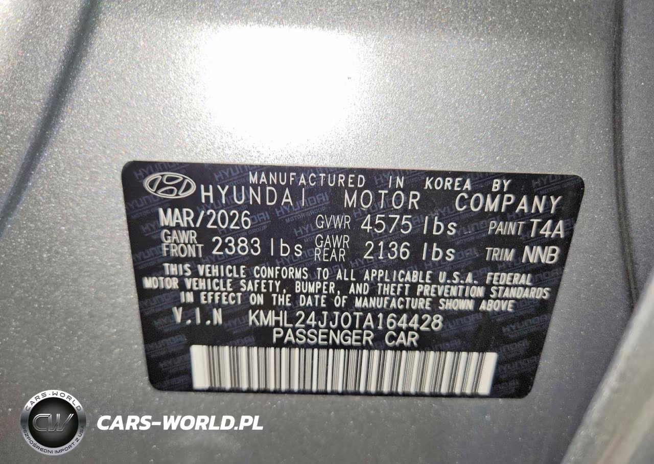 2026 Hyundai Sonata Hybrid Blue VIN:KMHL24JJ0TA164428 - 12