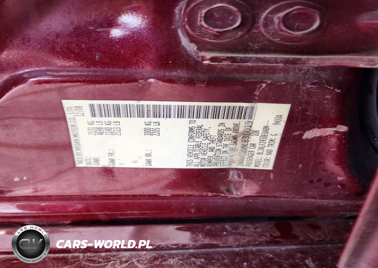 2009 Nissan Maxima 3.5 S VIN:1N4AA51EX9C836019 - 12