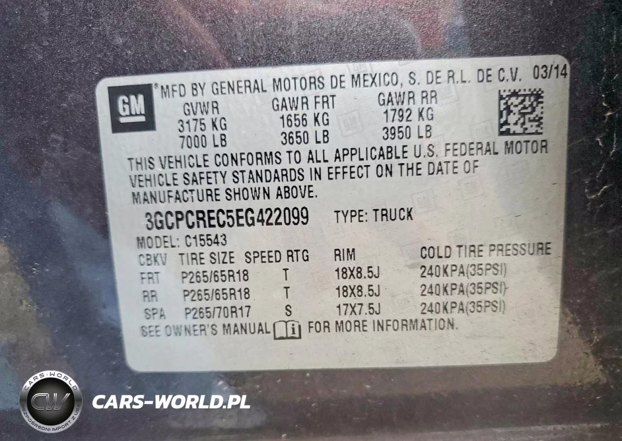 2014 Chevrolet Silverado C1500 Lt VIN:3GCPCREC5EG422099 - 12