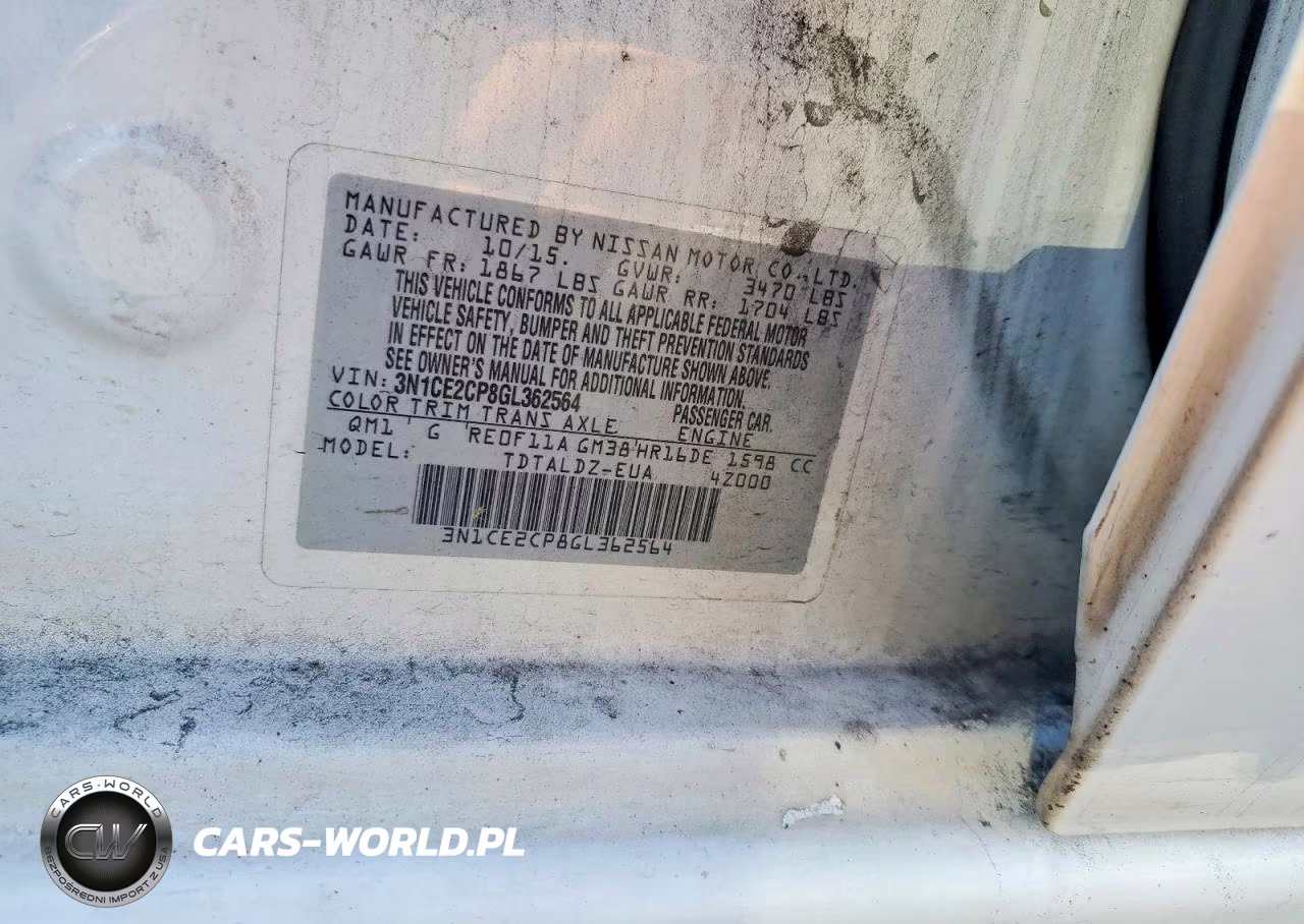 2016 Nissan Versa Note Sv VIN:3N1CE2CP8GL362564 - 12