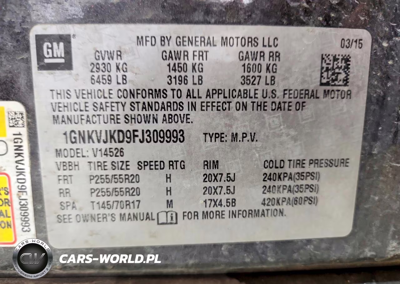 2015 Chevrolet Traverse Ltz VIN:1GNKVJKD9FJ309993 - 13