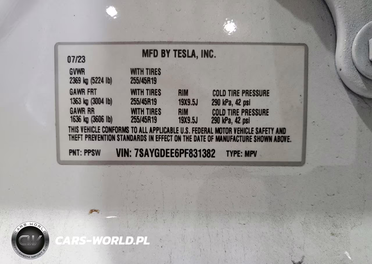 2023 Tesla Model Y VIN:7SAYGDEE6PF831382 - 14