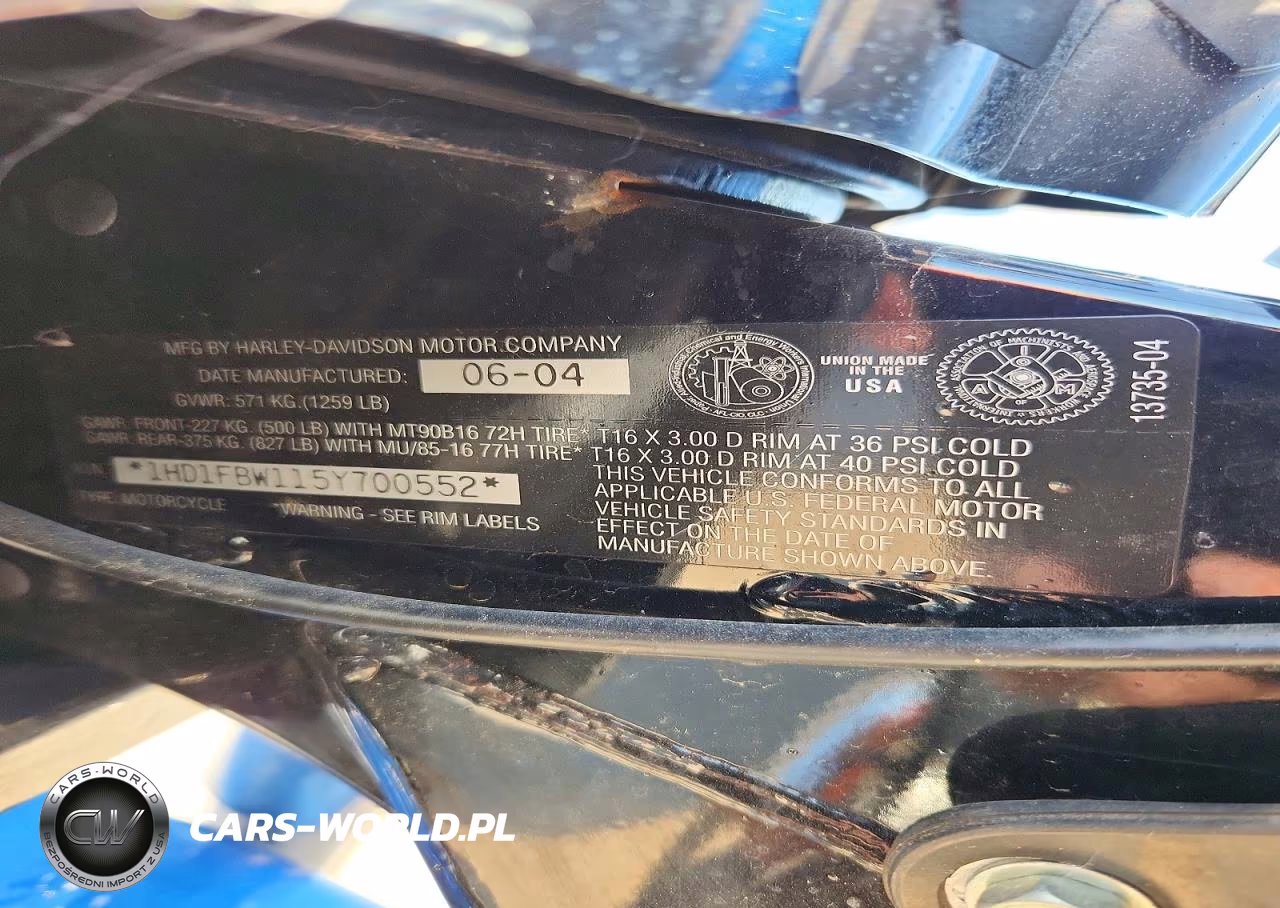 2005 Harley-Davidson Flhri VIN:1HD1FBW115Y700552 - 9