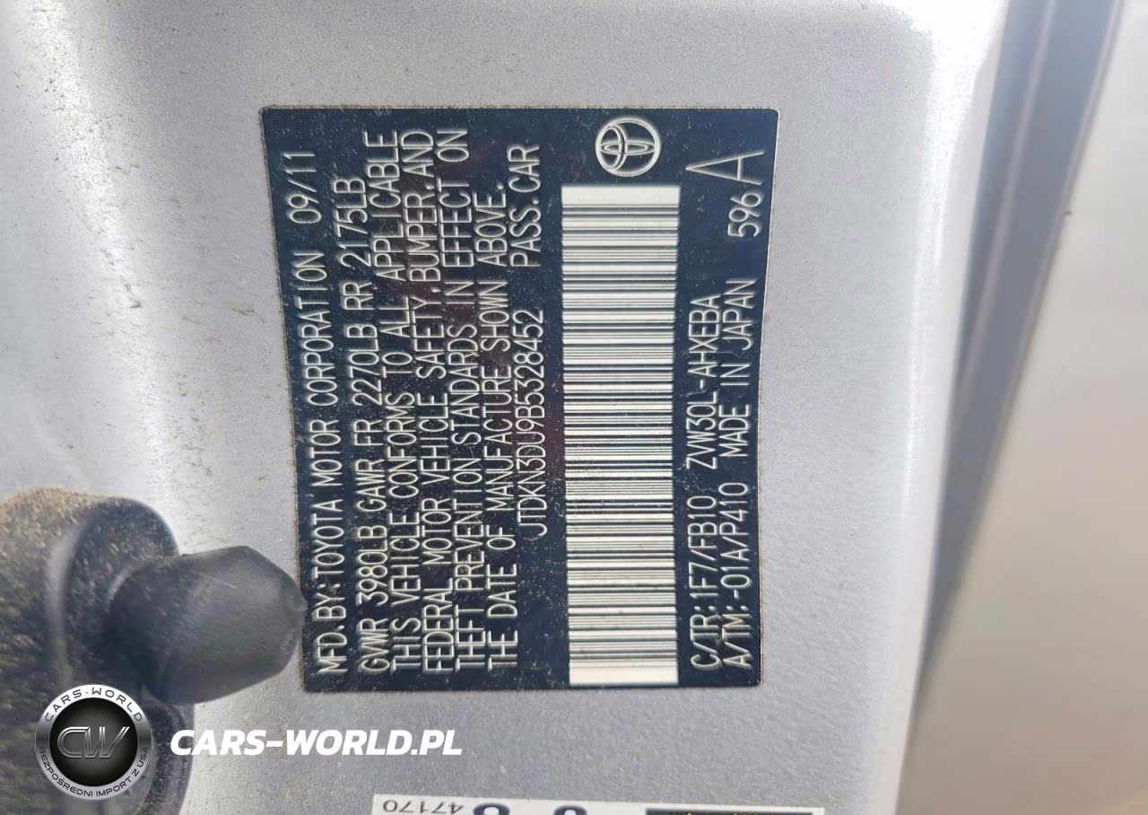 2011 Toyota Prius Two VIN:JTDKN3DU9B5328452 - 13