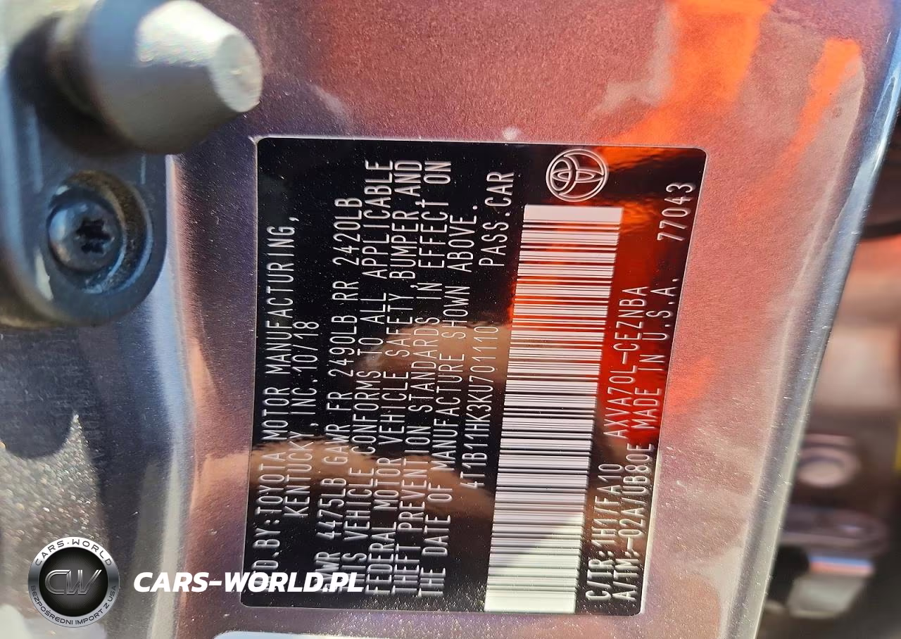 2019 Toyota Camry Le VIN:4T1B11HK3KU701110 - 12