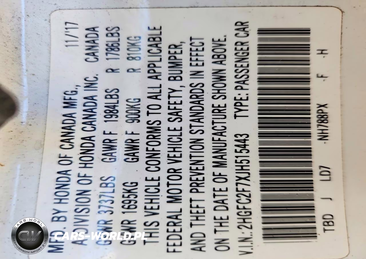 2018 Honda Civic Ex VIN:2HGFC2F7XJH515443 - 13