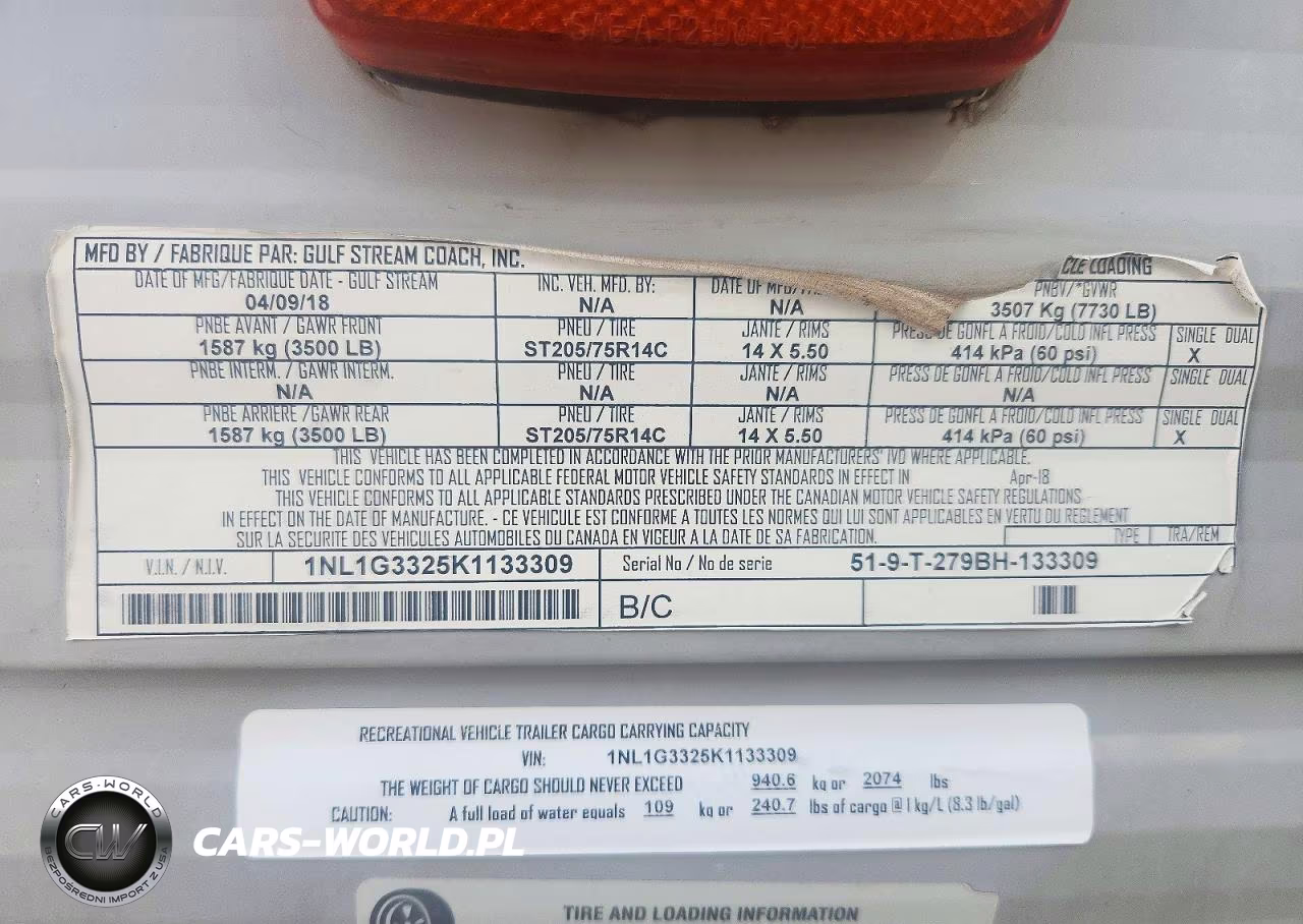 2019 Gulf Stream Kingsport Camper VIN:1NL1G3325K1133309 - 10