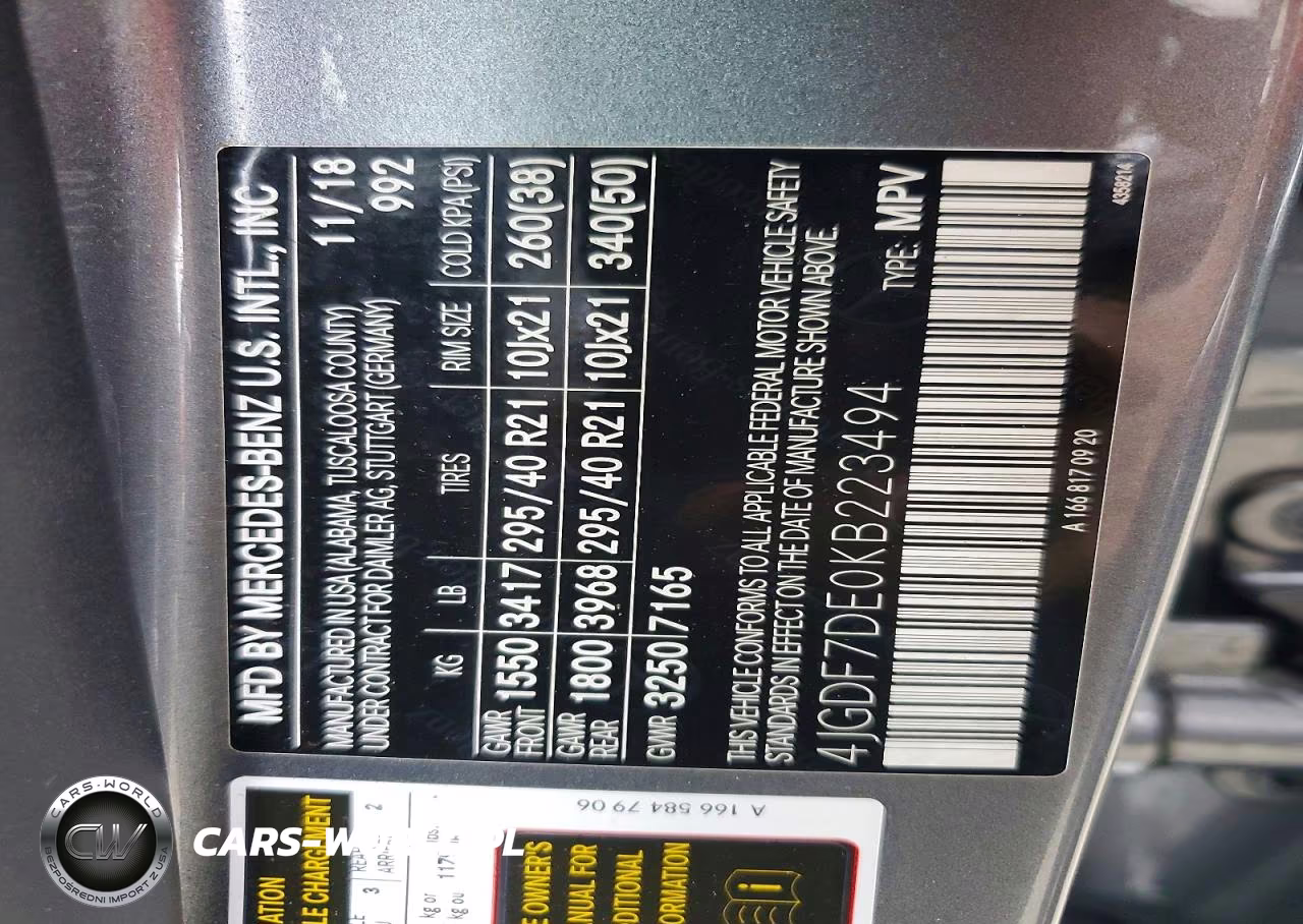 2019 Mercedes-Benz Gls 550 4Matic VIN:4JGDF7DE0KB223494 - 13