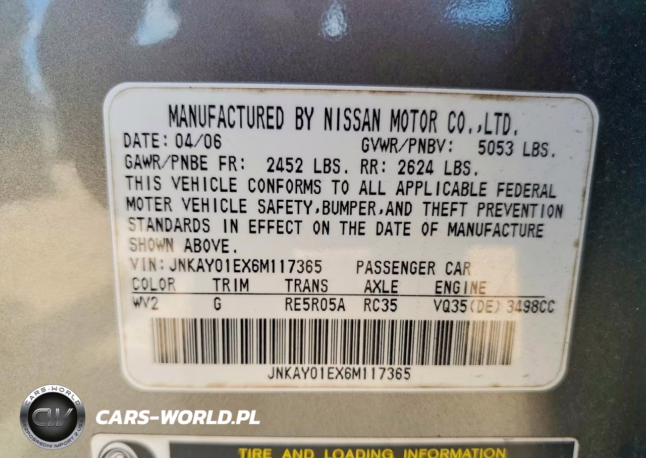 2006 Infiniti M35 Base VIN:JNKAY01EX6M117365 - 12