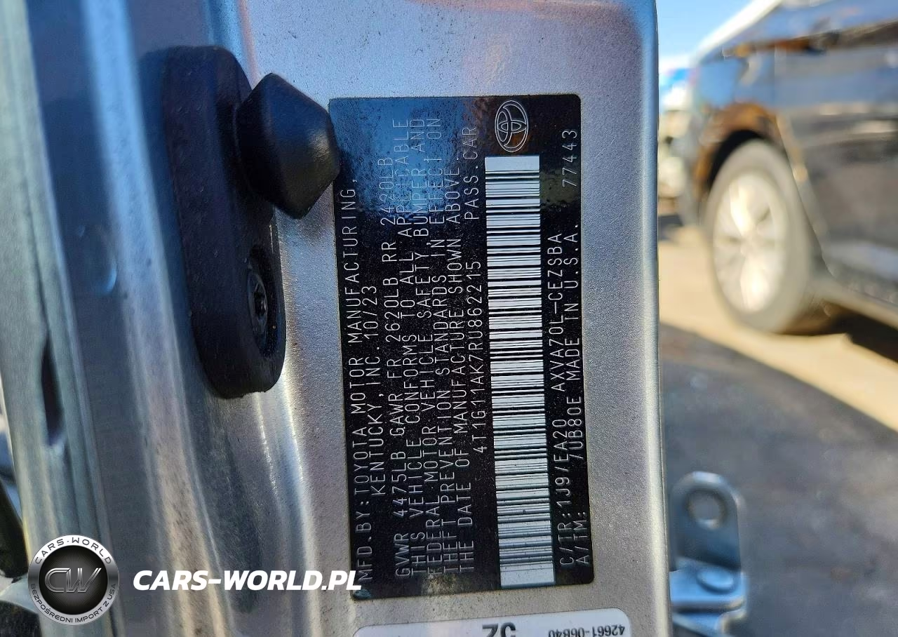 2024 Toyota Camry Se VIN:4T1G11AK7RU862215 - 12