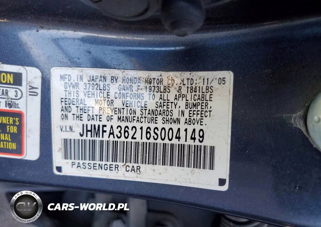 2006 Honda Civic Hybrid VIN:JHMFA36216S004149 - 12