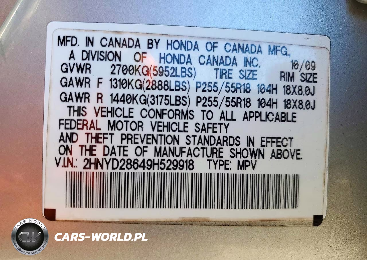 2009 Acura Mdx Technology VIN:2HNYD28649H529918 - 14