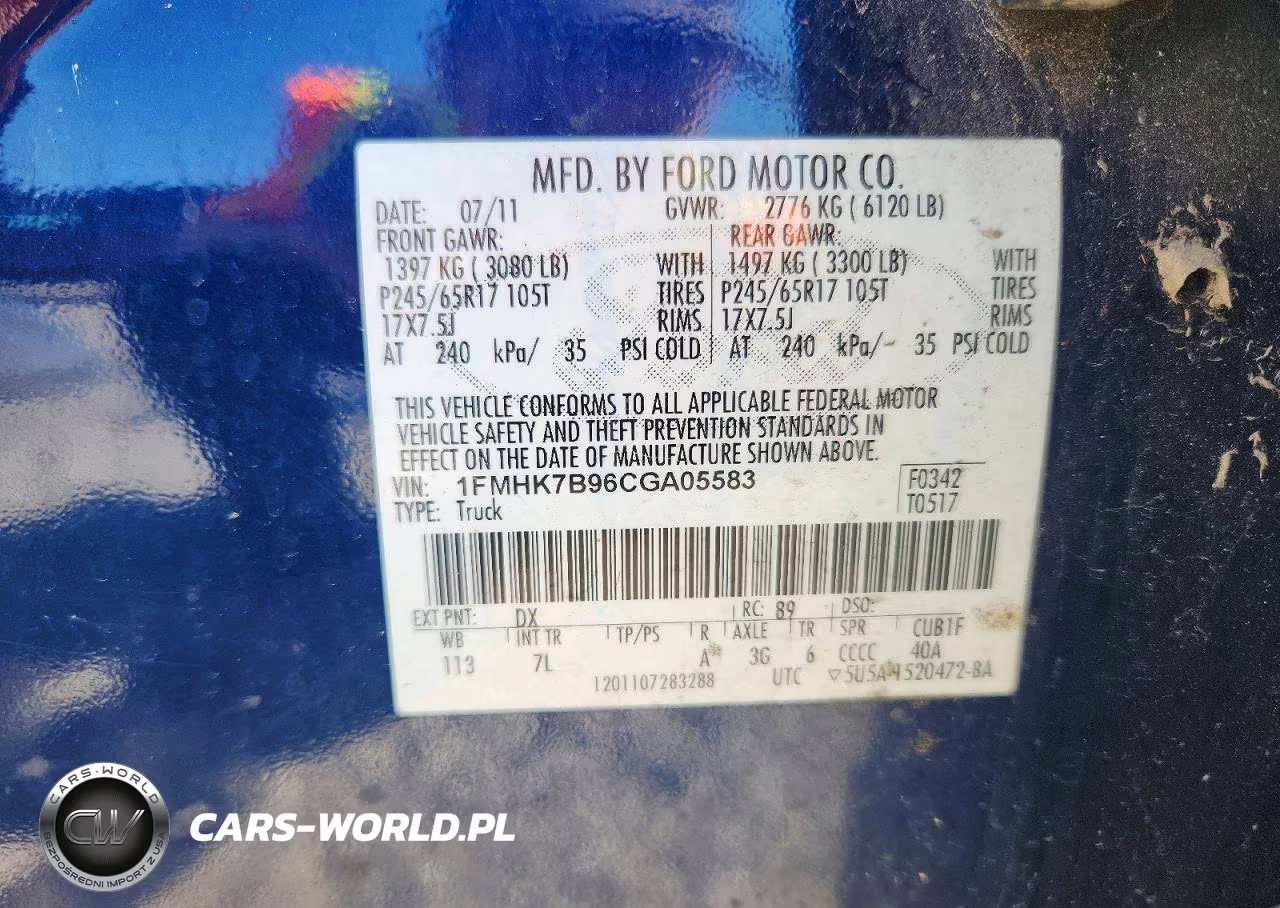 2012 Ford Explorer VIN:1FMHK7B96CGA05583 - 13
