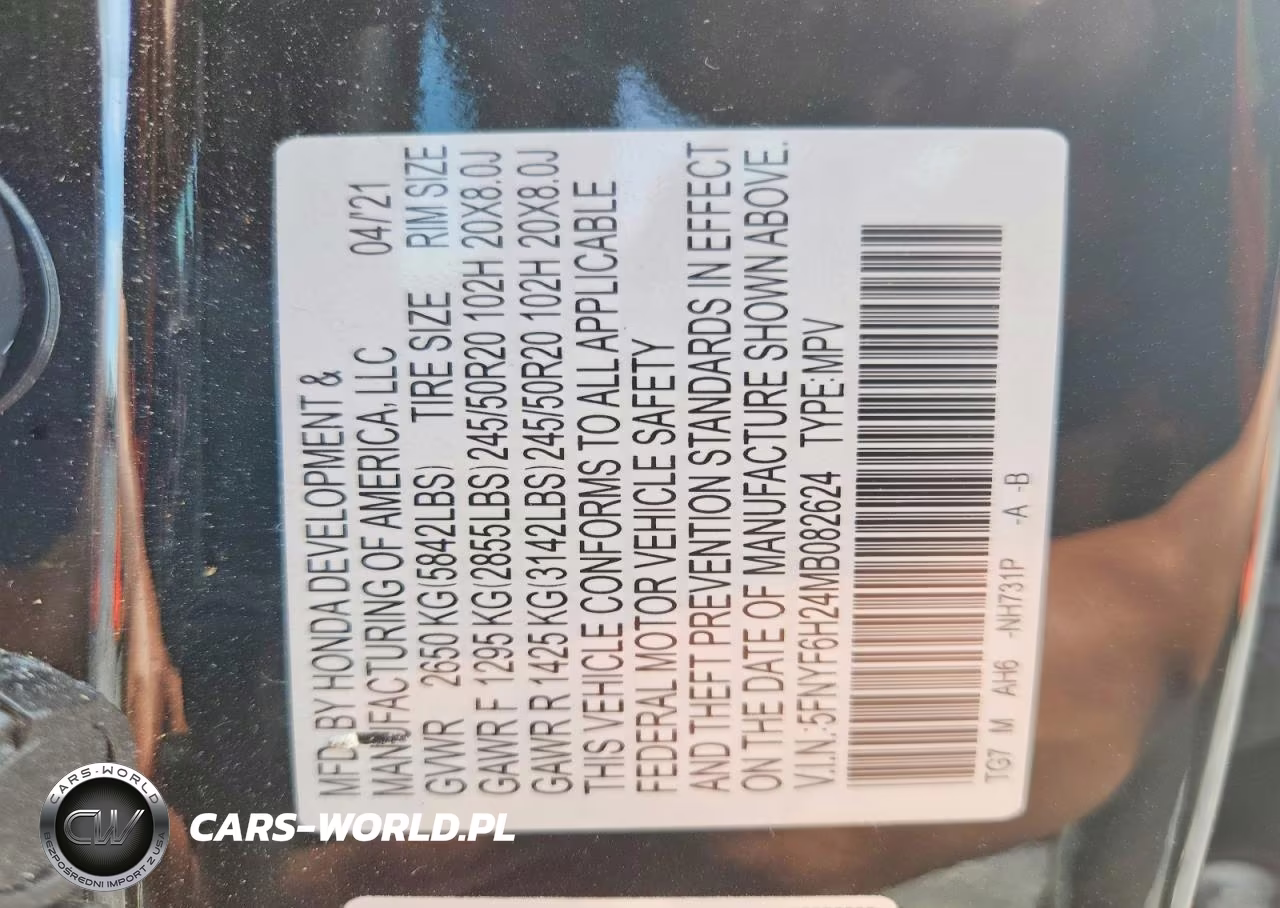 2021 Honda Pilot Se VIN:5FNYF6H24MB082624 - 14