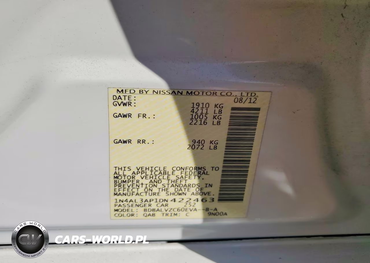 2013 Nissan Altima 2.5 VIN:1N4AL3AP1DN422463 - 12