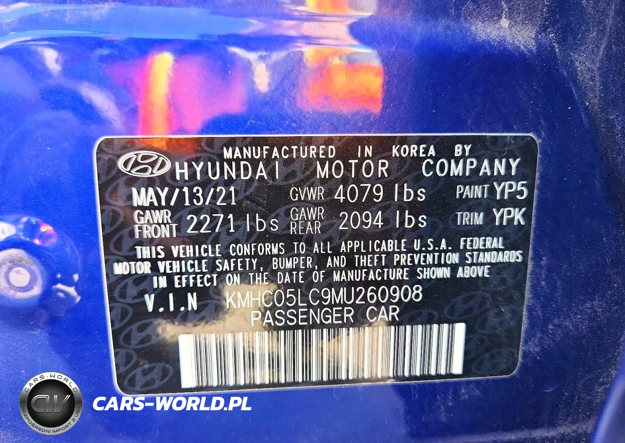 2021 Hyundai Ioniq Limited VIN:KMHC05LC9MU260908 - 12