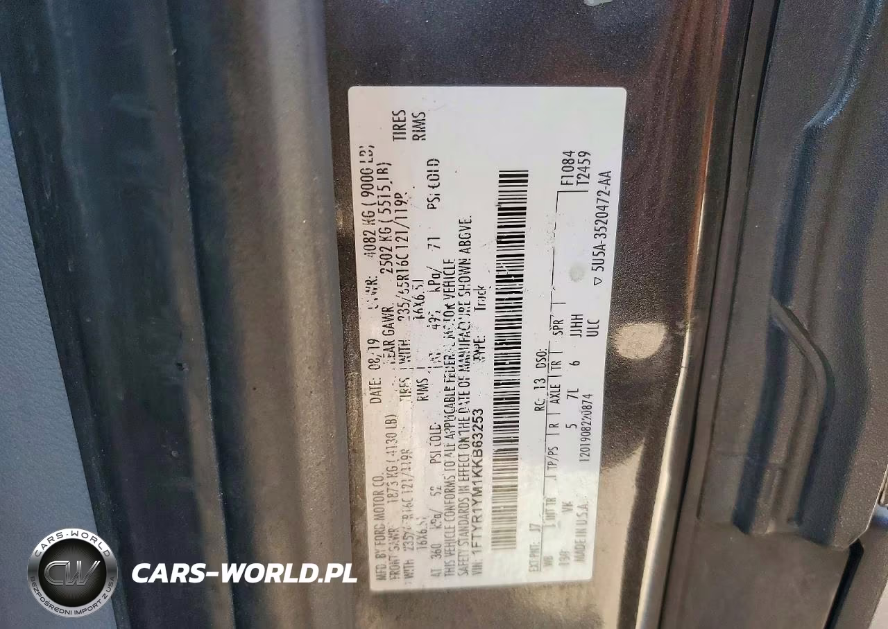 2019 Ford Transit 250 Delivery Van VIN:1FTYR1YM1KKB63253 - 13