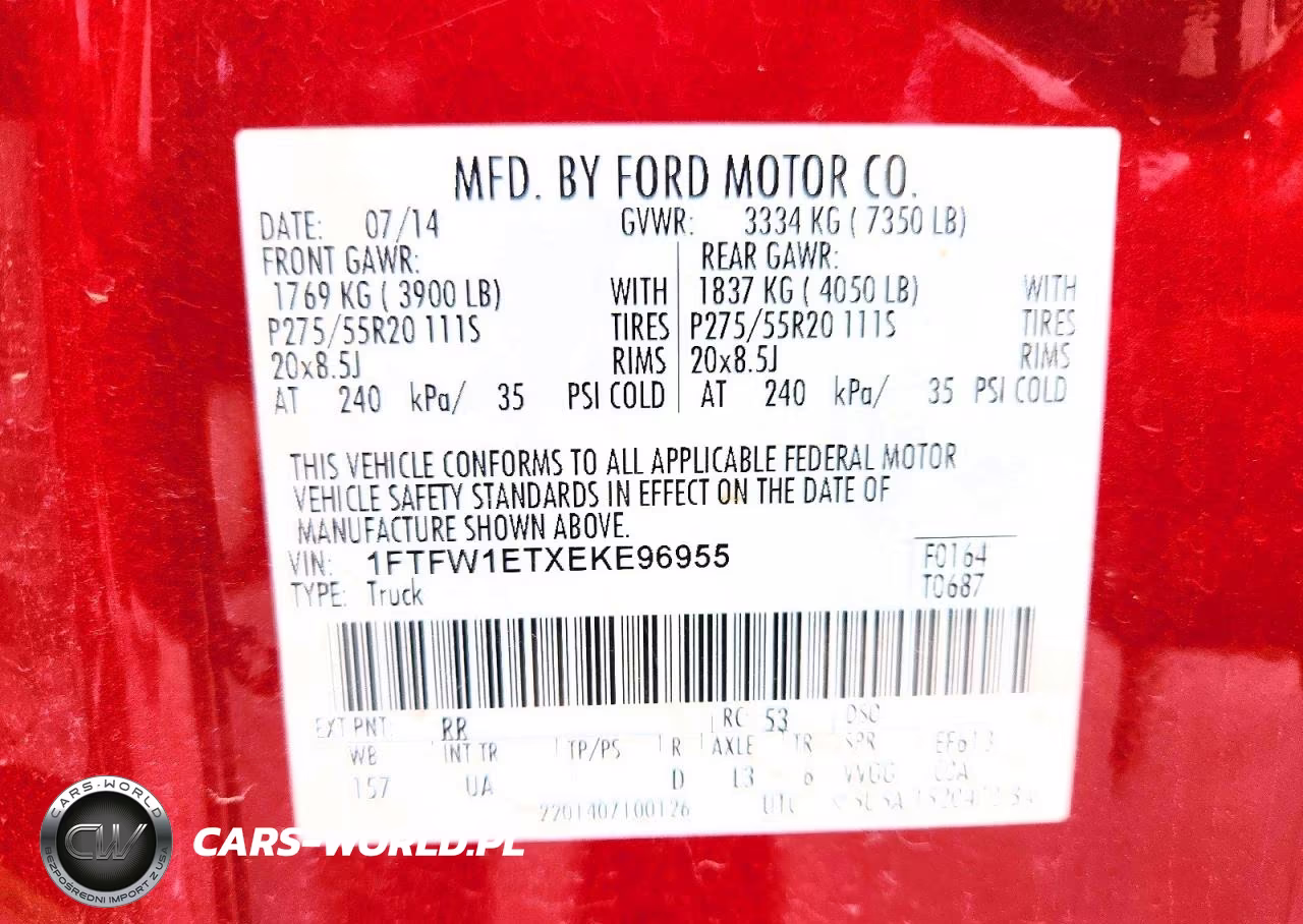 2014 Ford F150 Supercrew VIN:1FTFW1ETXEKE96955 - 12