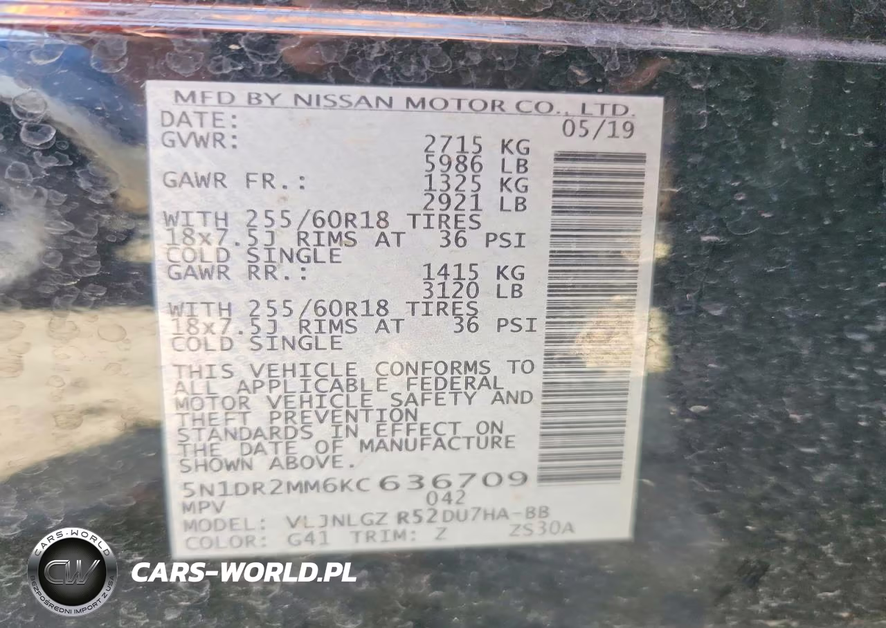 2019 Nissan Pathfinder Sl VIN:5N1DR2MM6KC636709 - 13